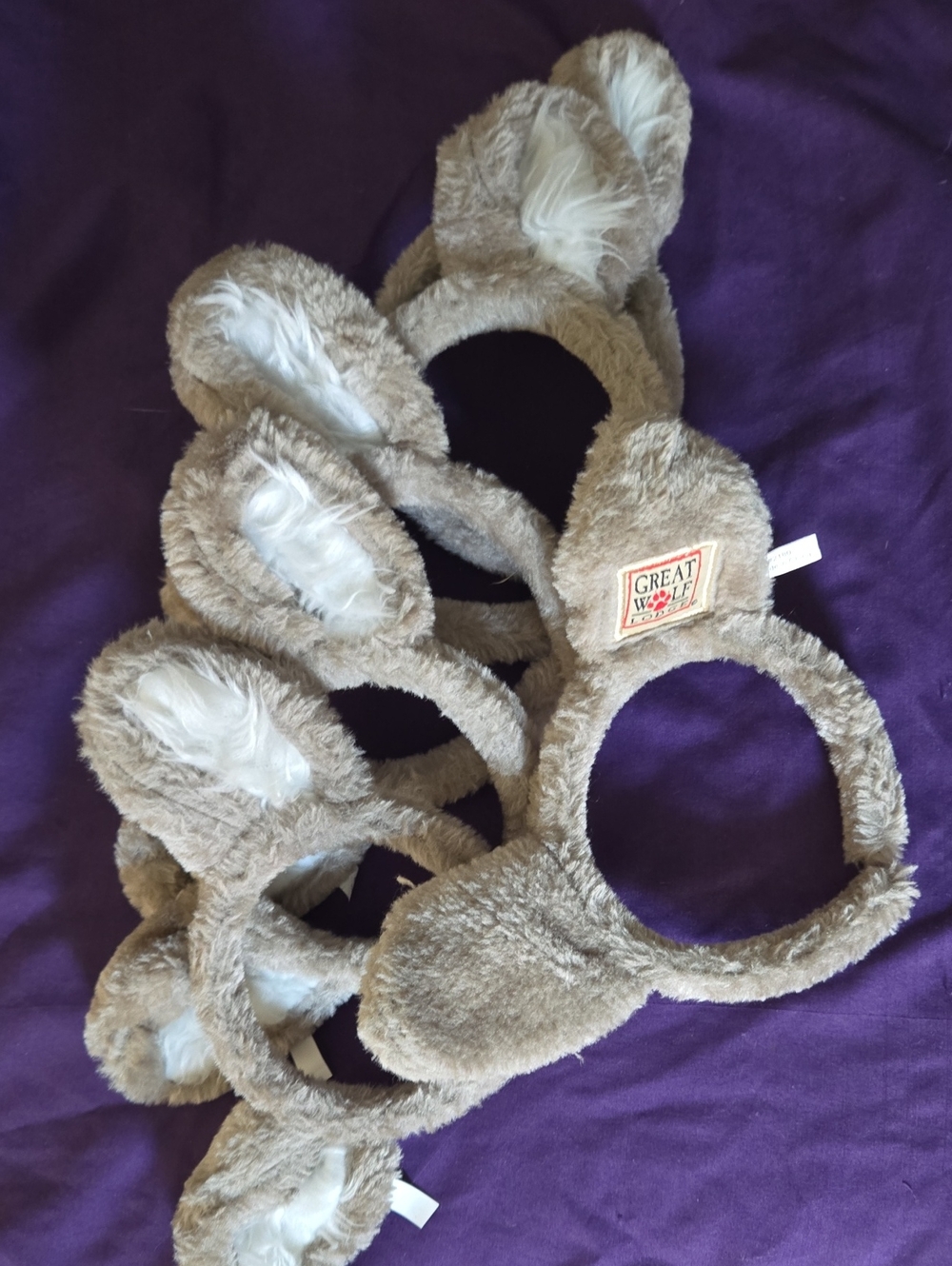 Great Wolf Lodge Plush Animal Ear Headband in Grey